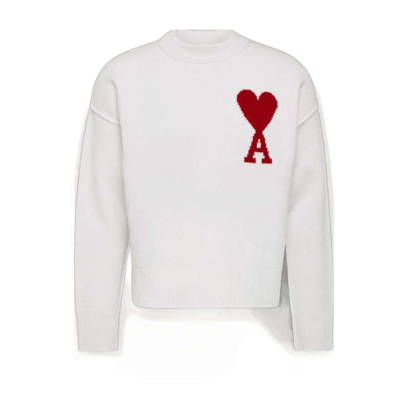 Ami Paris Suéter Coração Branco