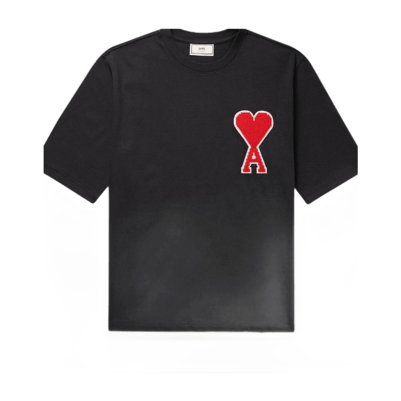 Ami Paris Camiseta Logo Vermelho