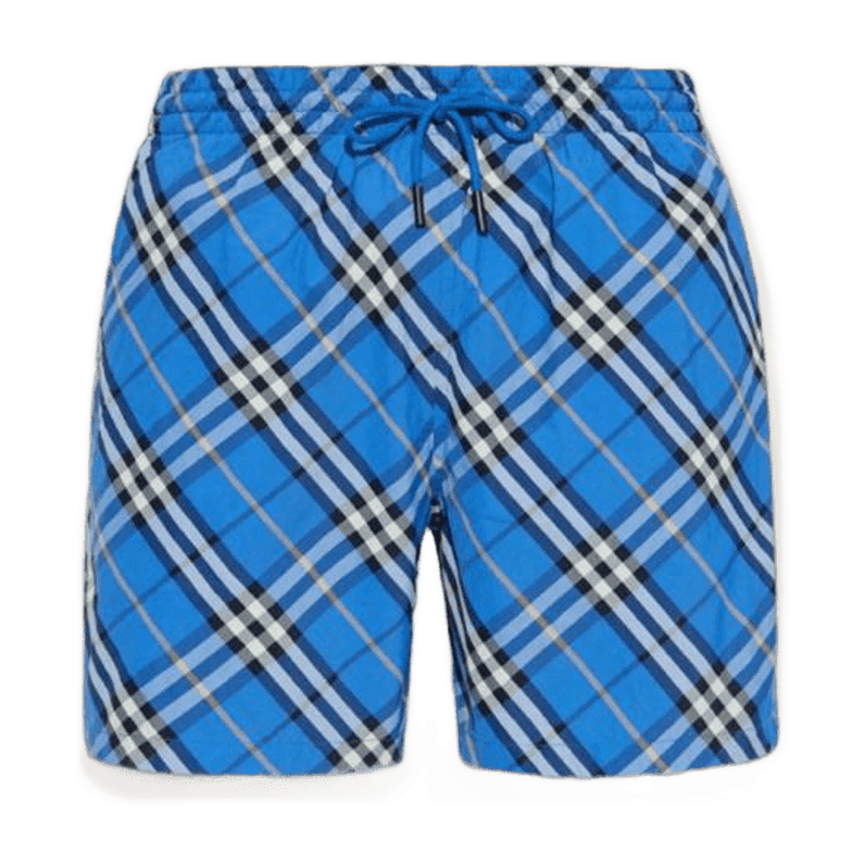 Burberry Short Xadrez Azul