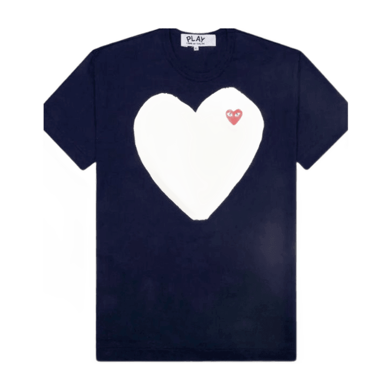 Comme des Garçons Play Blue Heart Branca