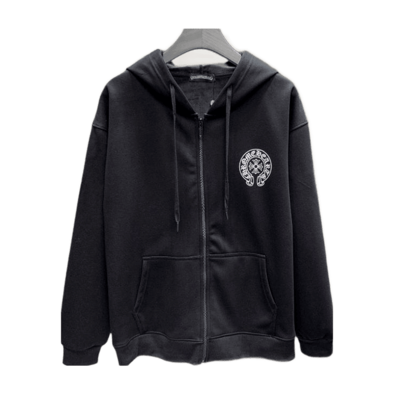Chrome Hearts Zip-Up Preto