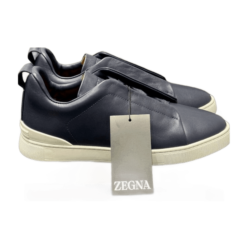 Zegna Triple Stitch Couro Azul