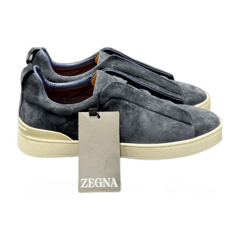 Zegna Triple Stitch Veludo Azul