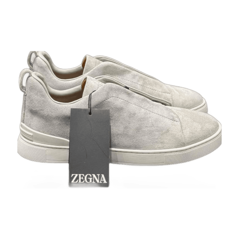 Zegna Triple Stitch Veludo Cinza